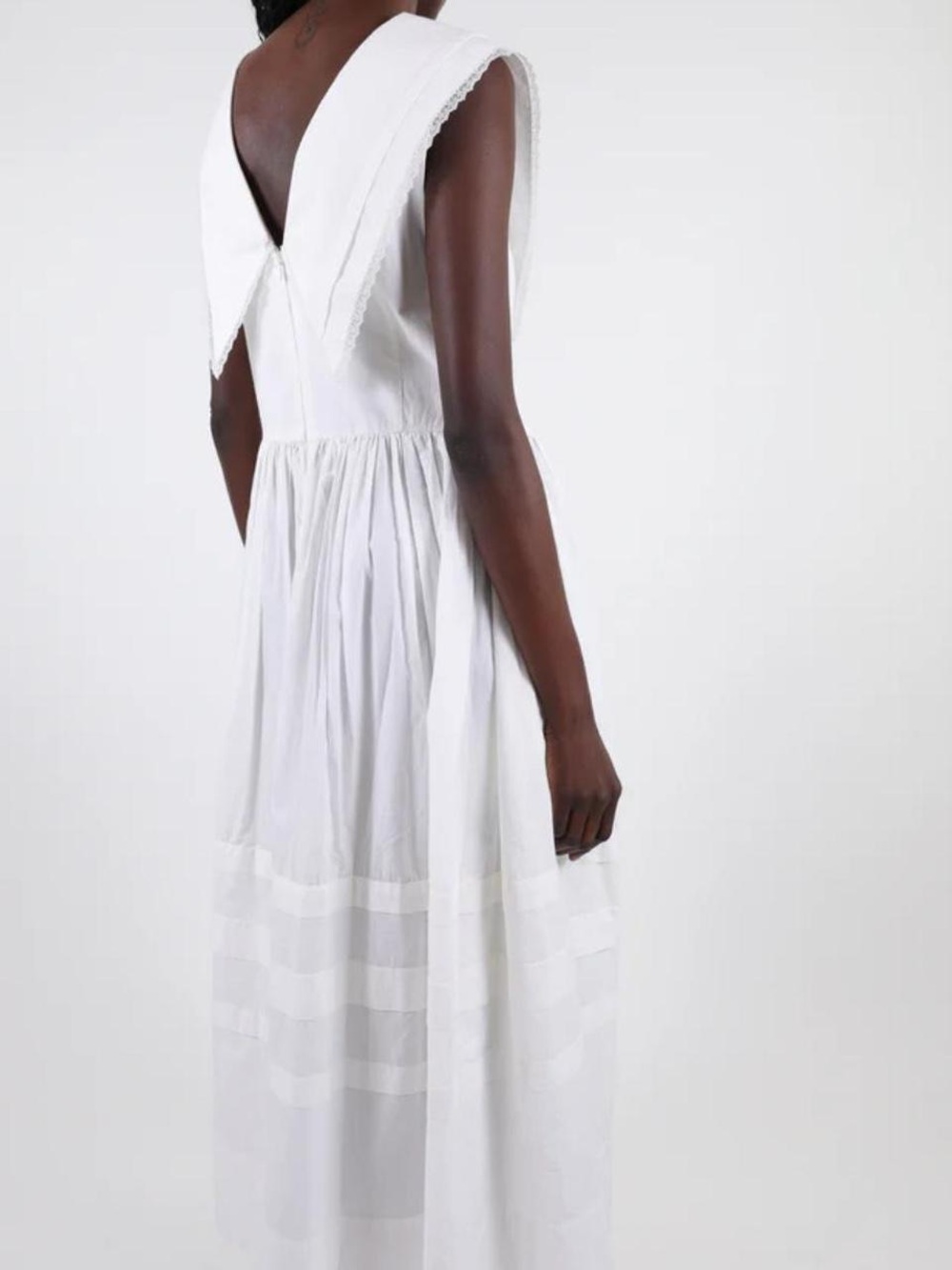 Sandy Liang Opa Dress in White - Size 2 - Picture 2 of 8